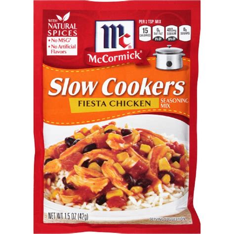 Mccormick Slow Cookers Fiesta Chicken Seasoning Mix 15 Oz Chicken