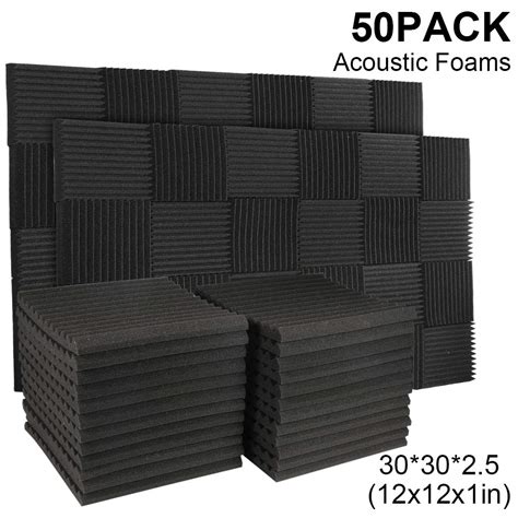 50 Pack Acoustic Panels Soundproof Studio Foam For Walls Sound