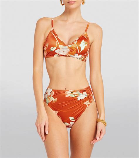 Womens Gottex Orange Printed Amore Bikini Top Harrods Uk