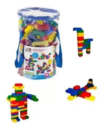 Sacola Multi Blocos De Montar 300 Peças Bell Toy 9044 Parcelamento