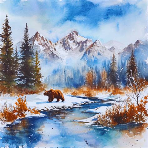 50+ Watercolor Winter Scene Painting Inspiration Ideas & Tutorials [Landscape Examples] – Inspo Tank