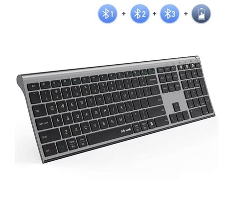 Jelly Comb Multi Device Metallic Bluetooth Keyboard