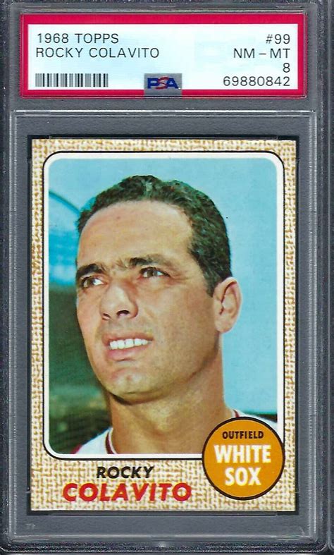 Topps Rocky Colavito White Sox Nm Mt Psa Ebay