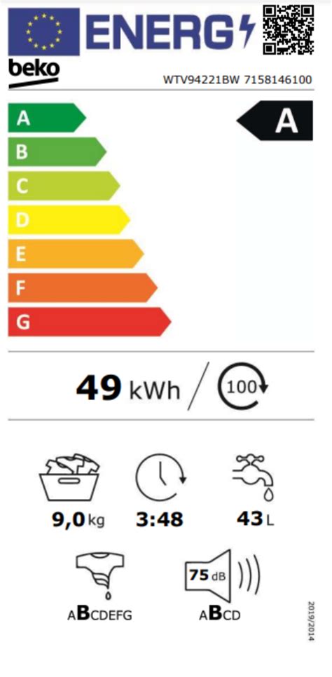 Lave Linge Wtv Bw Beko