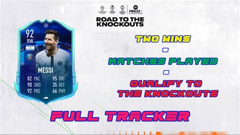 Fifa Rttk Tracker Progress Wins Road To The Knockouts Players