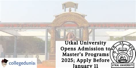 utkal university opens admission  masters programs  apply