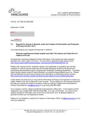 Fillable Online Vancouver Ca Files Covcity Of City Clerk S Department