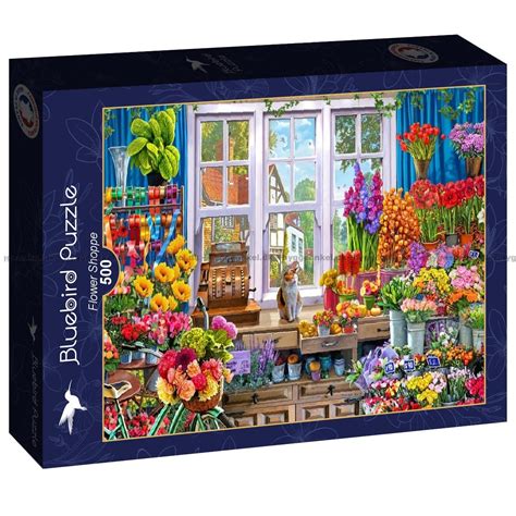 Crisp Farverig Blomsterbutik 500 Brikker Puslespil Bluebird Puzzle