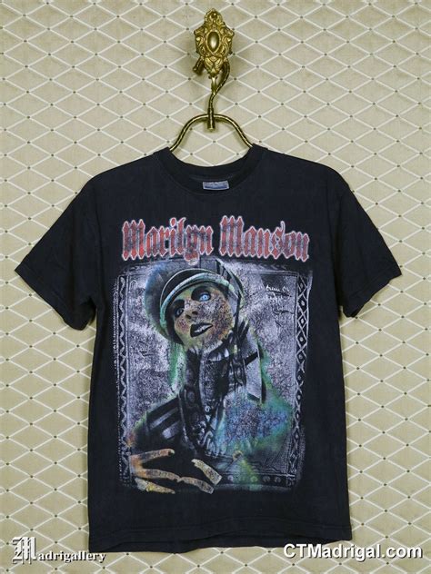 Marilyn Manson T Shirt Vintage Rare Faded Black Tee Shirt Punk Goth