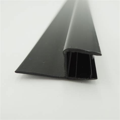 Black H Shape Glass Door Seal Strip Waterproof Strip For Shower Room