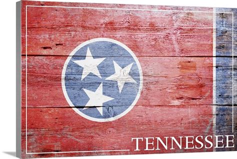 Tennessee State Flag on Wood | Great Big Canvas