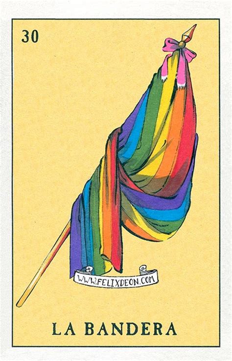 La Bandera LGBT Pride Rainbow Flag Gay Mexico Queer Loteria | Etsy