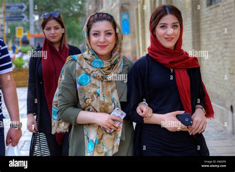 Fars Province, Shiraz, Iran - 18 april, 2017: Young Iranian women ...