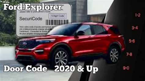 How To Find Keyless Door Code 2020 Ford Explorer 2021 2022 Securicode Youtube