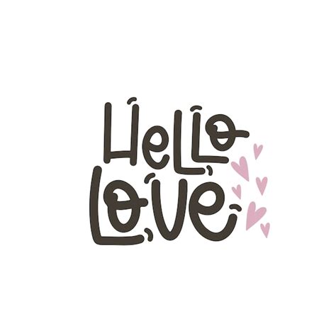 Premium Vector Vector Handdrawn Illustration Lettering Phrases Hello