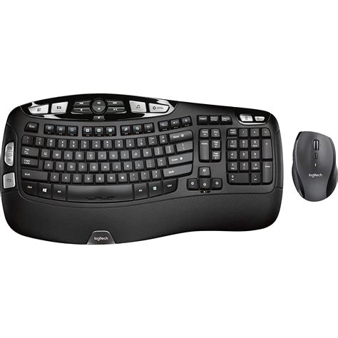 Logitech Mk570 Wireless Wave Keyboard And Mouse Combo Contoured Cushioned Palm