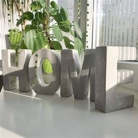 Deko Buchstaben Beton Set Home Wall Art De