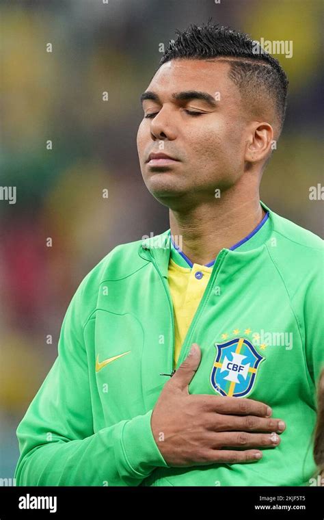 Lusail Qatar November Player Of Brazil Casemiro Sings The