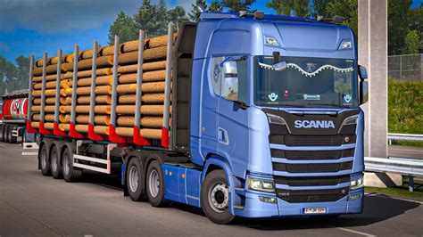 Scania V Open Pipe Crackle Sound For Ets Youtube