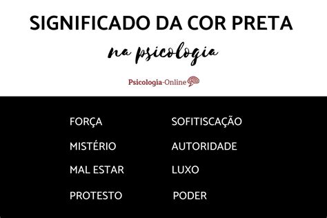 Significado Da COR PRETA Na Psicologia O Que Ela Transmite