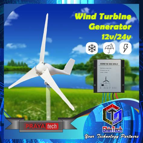 W Wind Turbine Generator Turbin Listrik Tenaga Angin Solar Surya