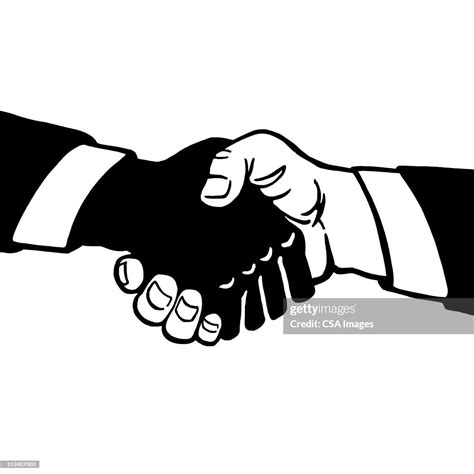 Black And White Handshake High-Res Vector Graphic - Getty Images