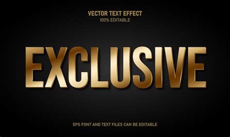 Efeito de texto 3D editável exclusivo em ouro Vetor Premium