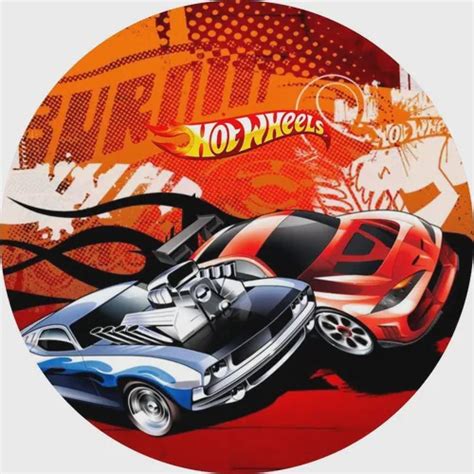 Painel Redondo Hot Wheels D Decora O Festa Tecido Sublimado C