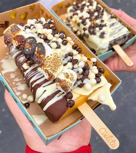 Grubzon™ On Instagram “passion Fruit Ice Cream Bar 🍦🍭 Topped With Chocolate Choco Chips