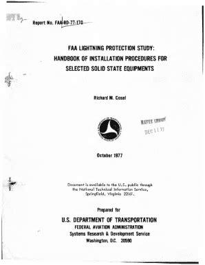 Fillable Online Faa Lightning Protection Study Handbook Of