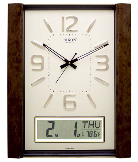 RIKON Rectangular Digital Wall Clock RK-9551 H LCD ( 36 x 4 cm ): Buy ...