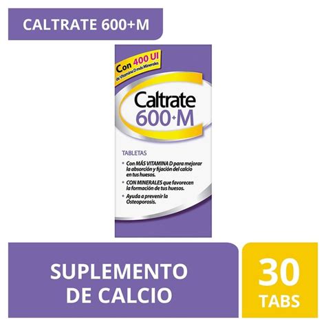 Caltrate 600 M Tabletas 30 Pzas Walmart