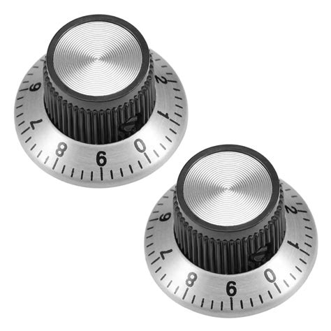 2Pcs 29x18mm Aluminium Alloy Potentiometer Volume Control Rotary W Dial