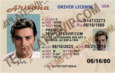 Arizona Az Drivers License Psd Template Download Templates Drivers Licenses Premium