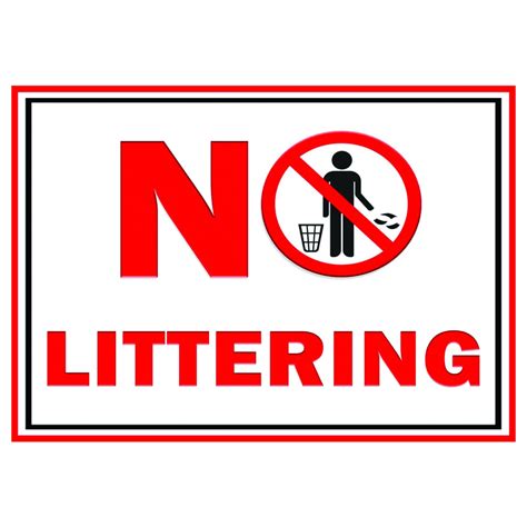 Bawal Magtapon Ng Basura No Littering Signage Laminated A4 Size