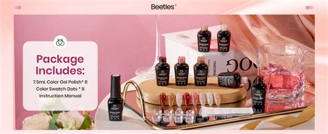 Amazon Beetles Jelly Gel Nail Polish Set Nude Jelly Pink Milky