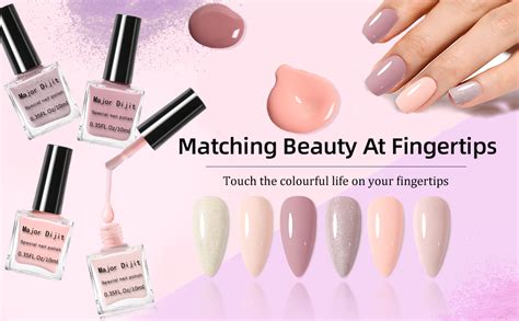 Amazon DouborQ Colors Pink Nude Nail Polish Set Skin Tone