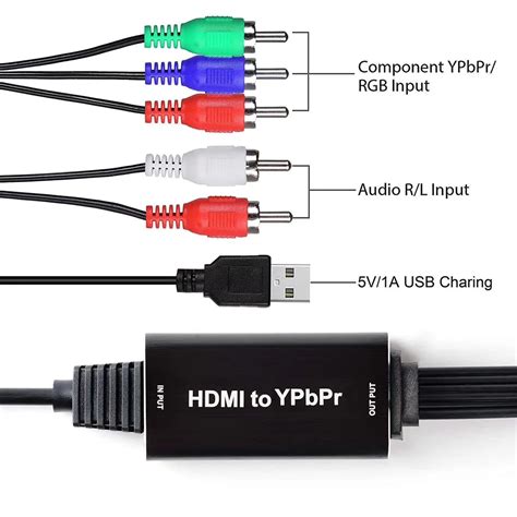 Enko Hdmi To Rgb Component Ypbpr R L Converter Scaler Up Tv Video