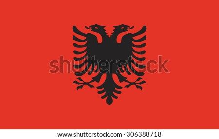 Albania Flag Double Headed Eagle Free Vector / 4Vector