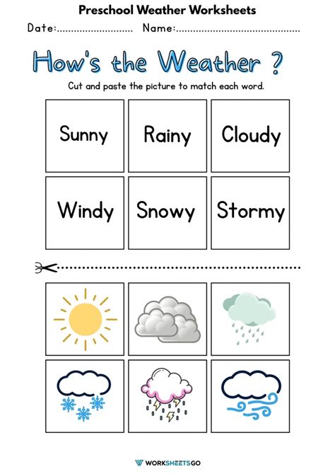 Preschool Weather Worksheets | WorksheetsGO