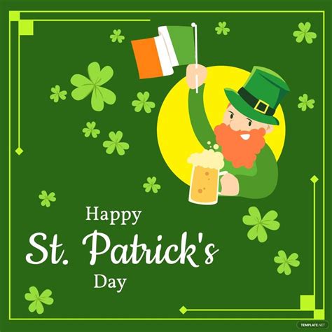 Happy St Patricks Day Illustration In Illustrator Psd  Png Svg Eps Download