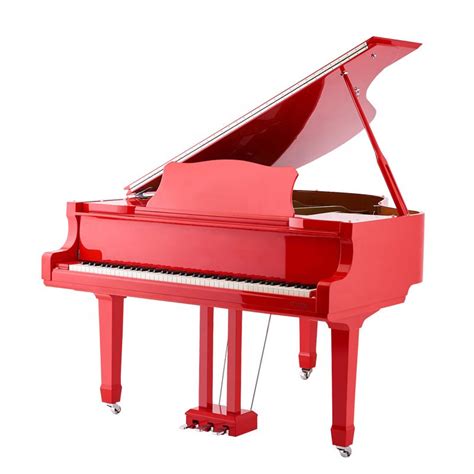 Custom 6 Feet Digital Electric Grand Piano Mahogany Red Polished Self