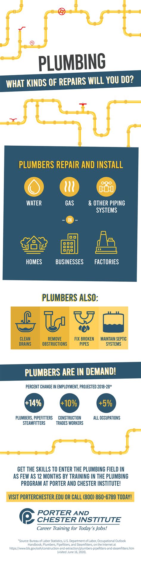 Plumbing What Kinds Of Repairs Will You Do Infographic Porter And