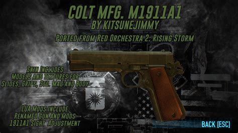 Colt M A By Kitsune Jimmy Payday Mods Modworkshop