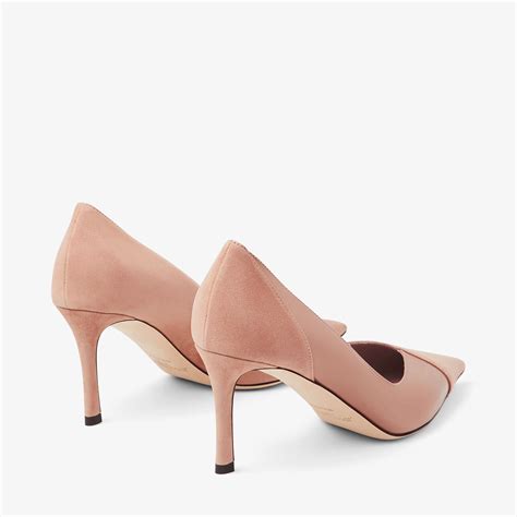 Ballet Pink Suede And Patent Pumps Cass Autumn Collection