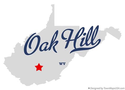 Map of Oak Hill, WV, West Virginia