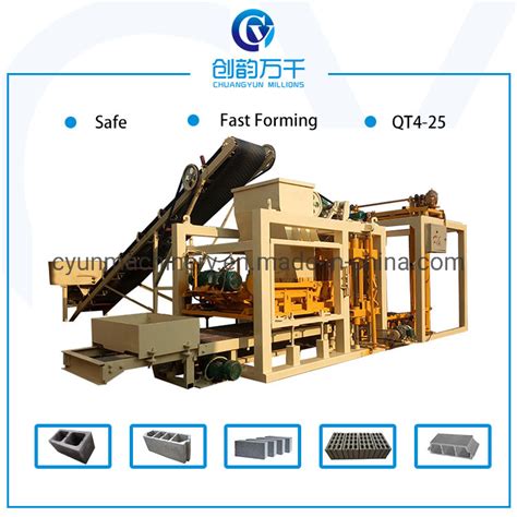 Qtj Automatic Vibration Concrete Hollow And Paver Block Machine In