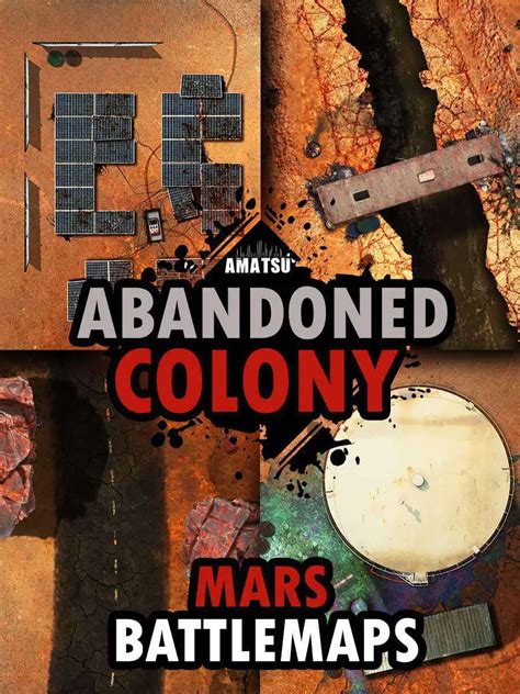 Sci Fi Mars Rpg Battle Map Abandoned Colony On Apocalyptic Red