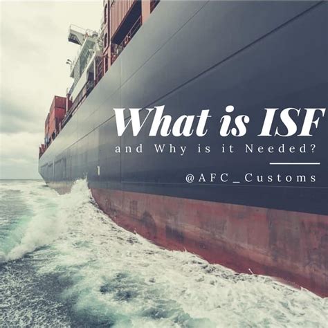 What is ISF and Why is it Needed? | AFC International