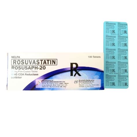 Rosusaph 20 Rosuvastatin 20mg Film Coated Tablet 1s Price In The